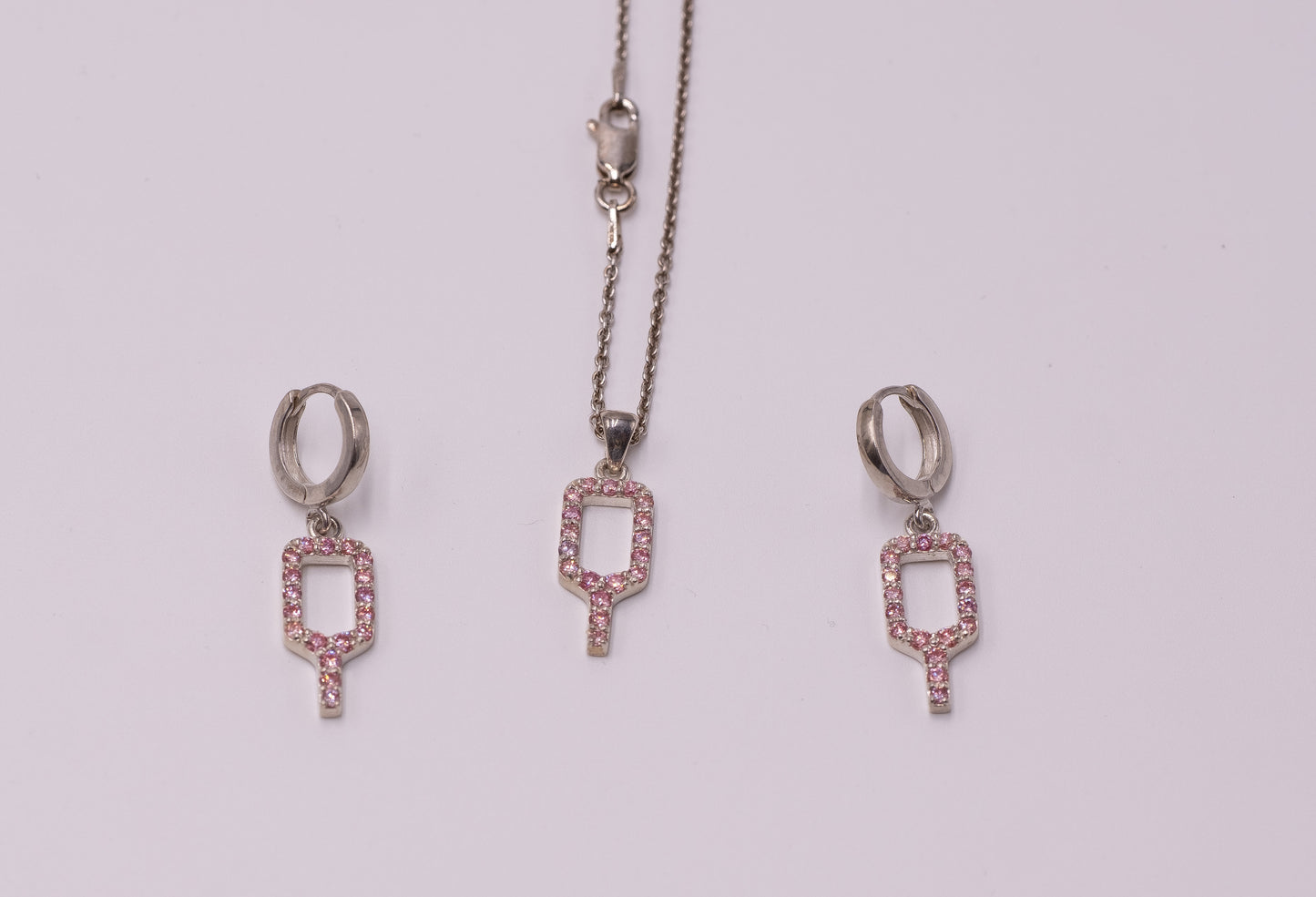 Pickleball Bling! Silver & Diamond Pendants